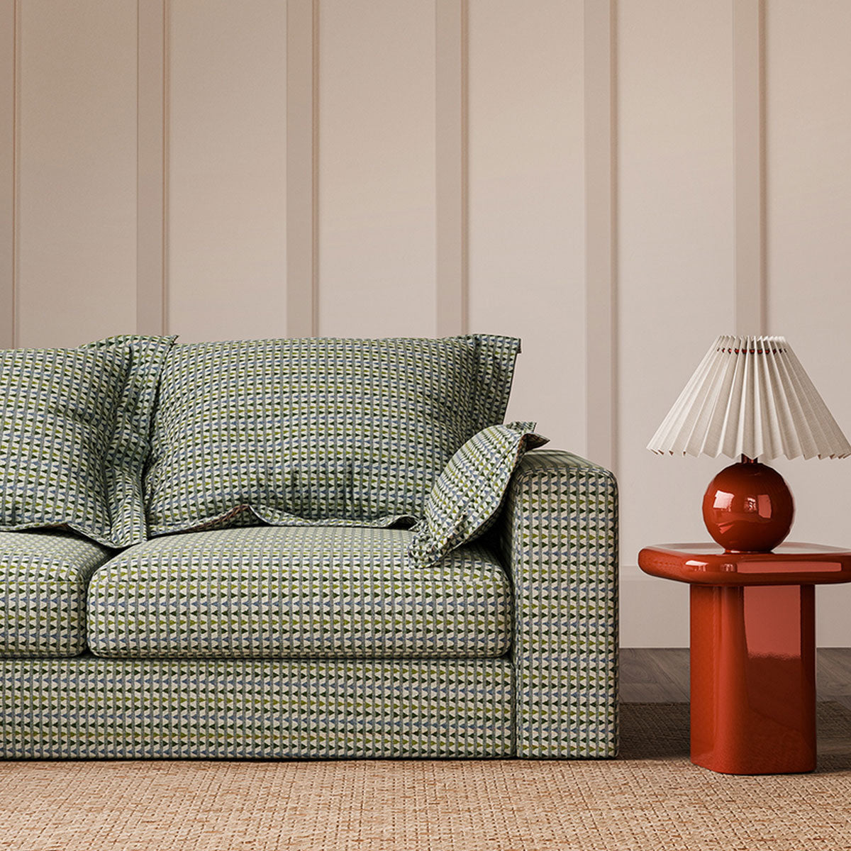 Scion Ribble fabric – Green/Coast Blue (2)