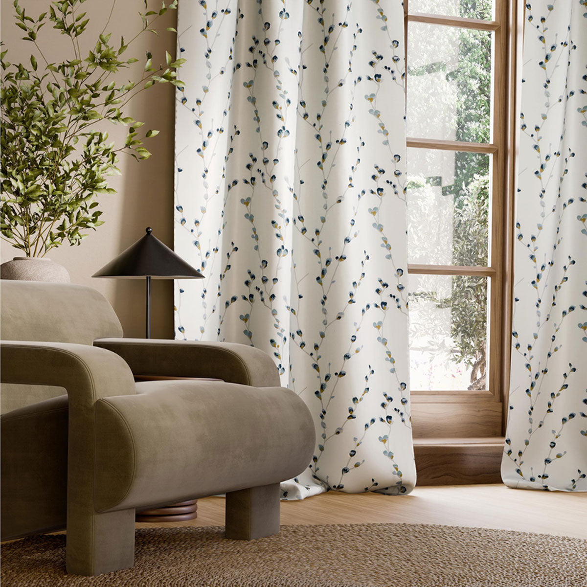 Harlequin Salice Embroidery fabric – Azul/Julip (3)