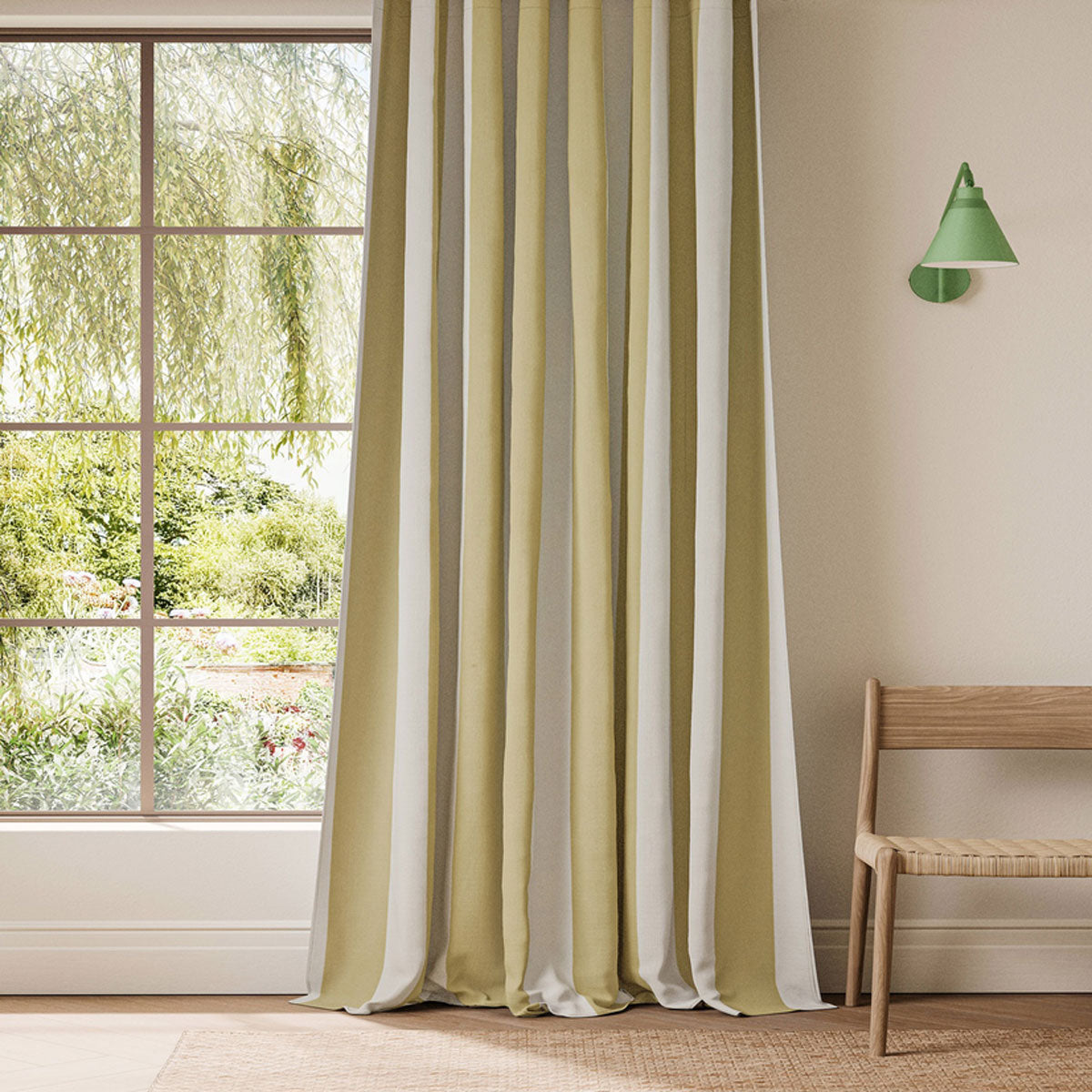 Scion Central Stripe fabric – Buttercup (2)