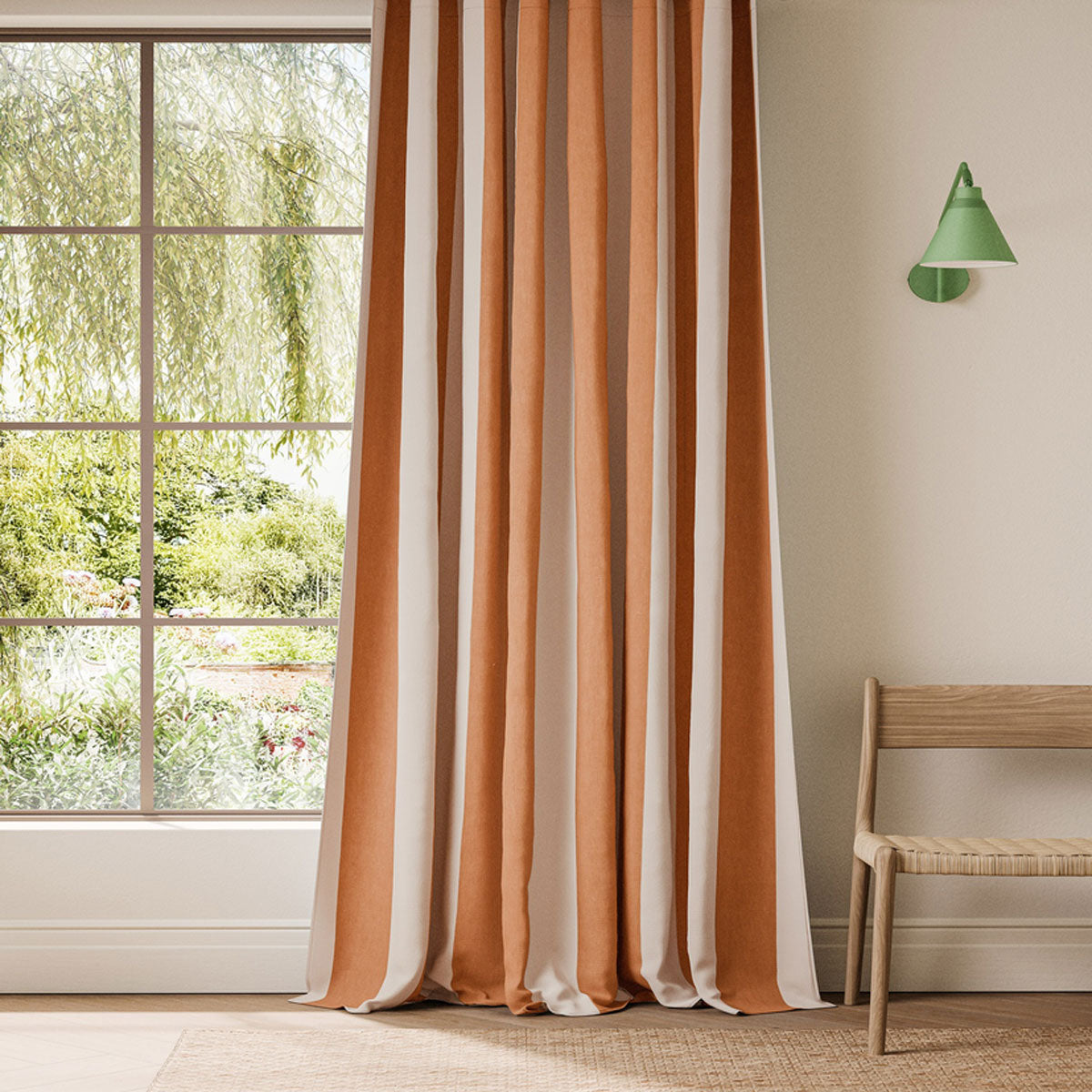 Scion Central Stripe fabric – Tangerine (2)