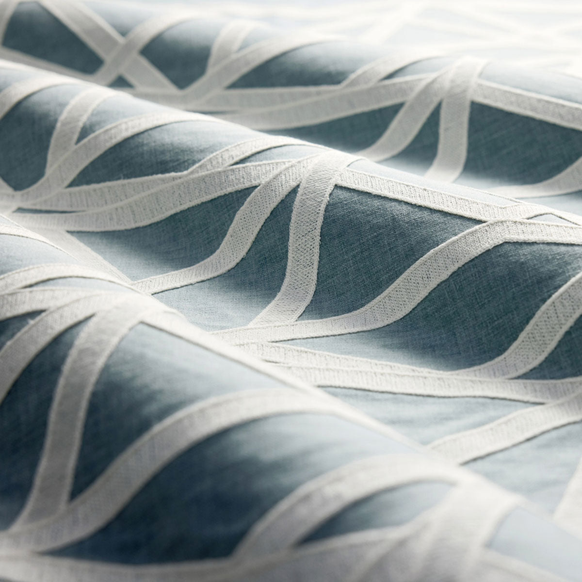 Harlequin Sumi Embroidery fabric – Pacific (2)