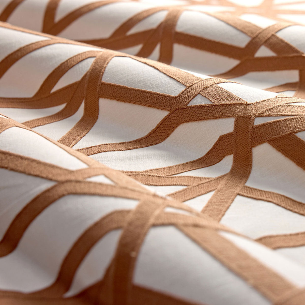 Harlequin Sumi Embroidery fabric – Terracotta (2)
