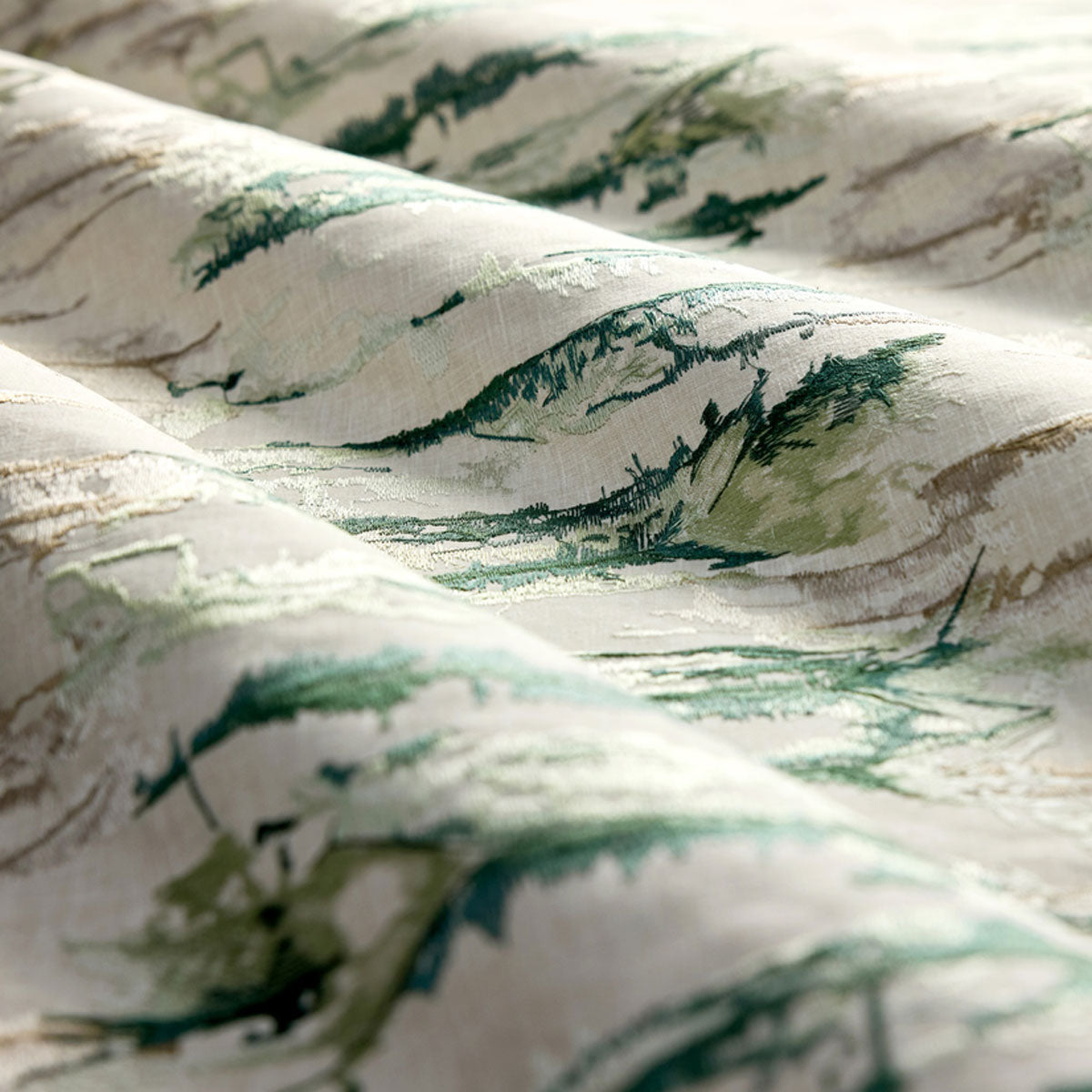 Harlequin Takara Embroidery fabric – Forest/Stone (2)