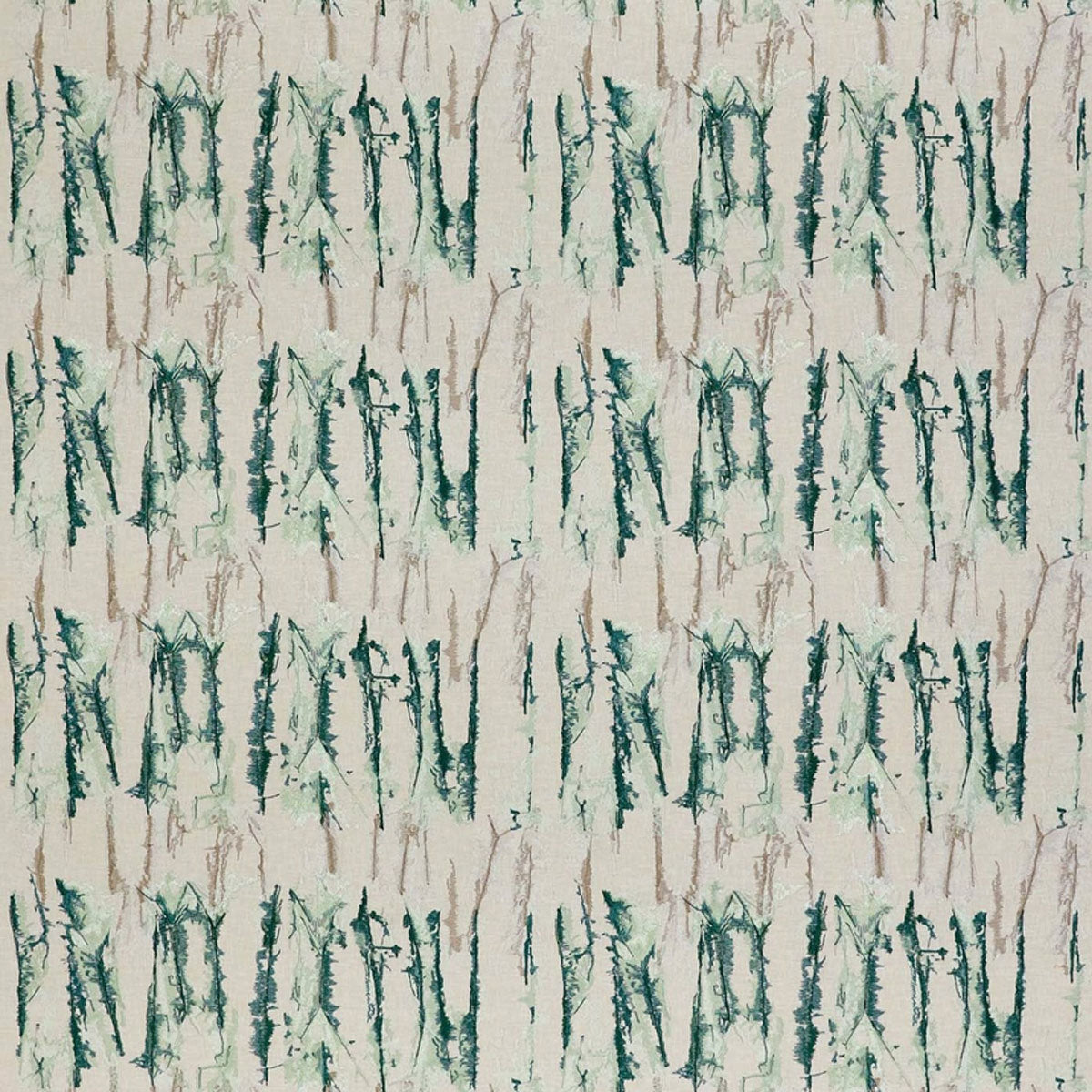 Harlequin Takara Embroidery fabric – Forest/Stone (1)