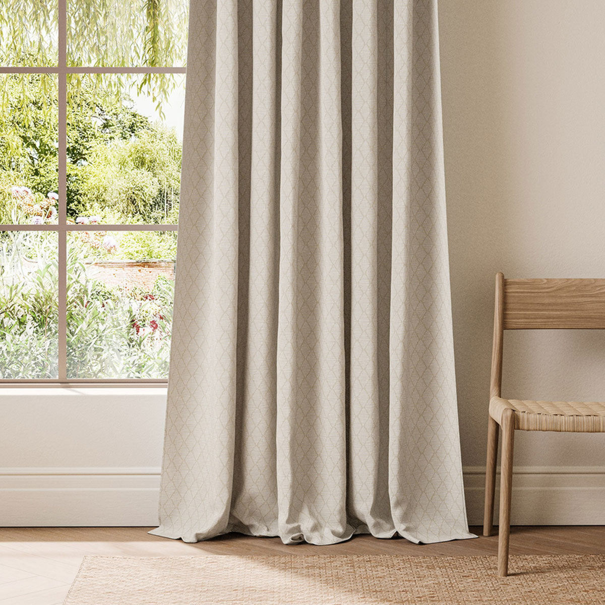 Scion Triangle Trellis fabric – Pebble (2)