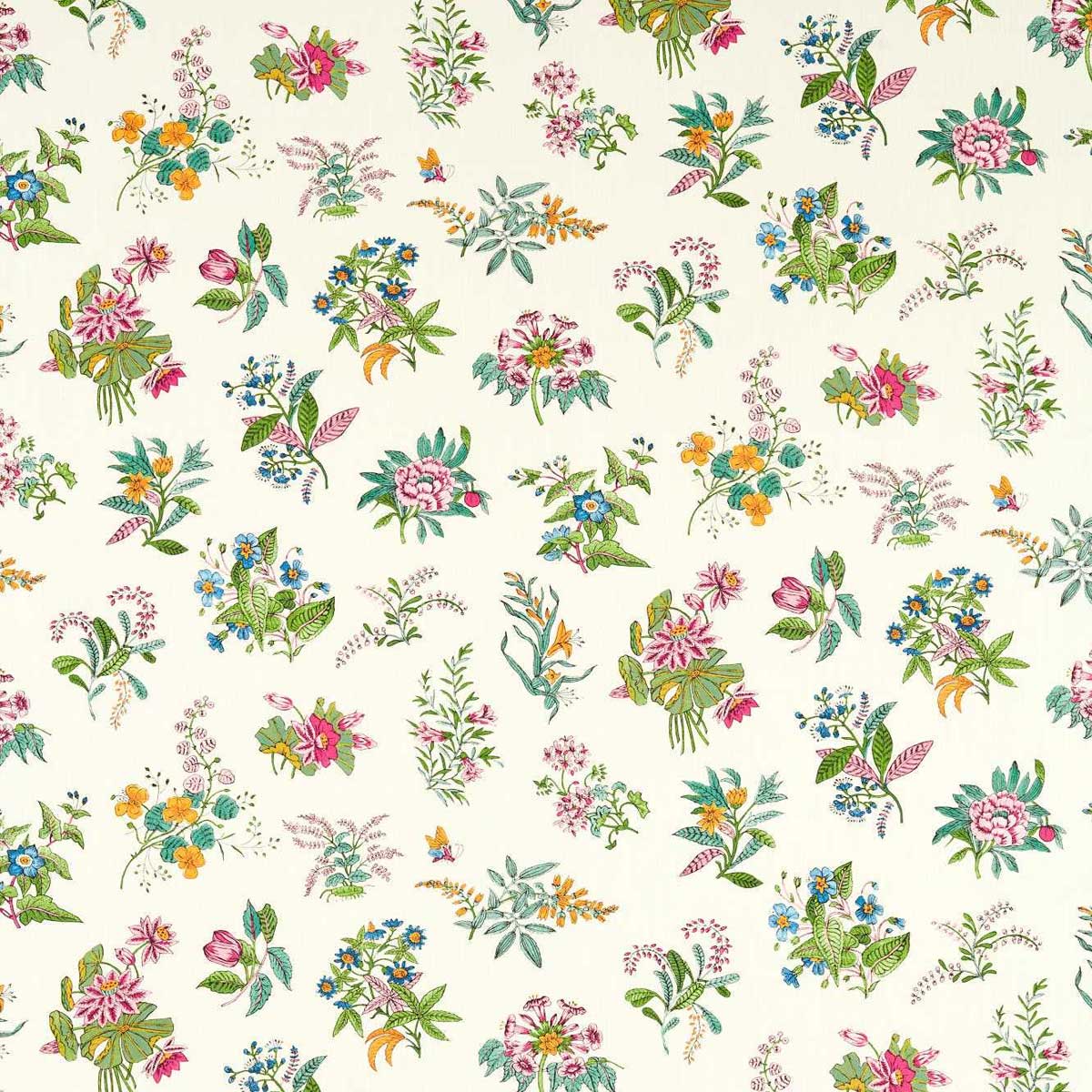 Harlequin X Sophie Robinson &#39;Woodland Floral - Peridot/Ruby/Pearl&#39; Fabric