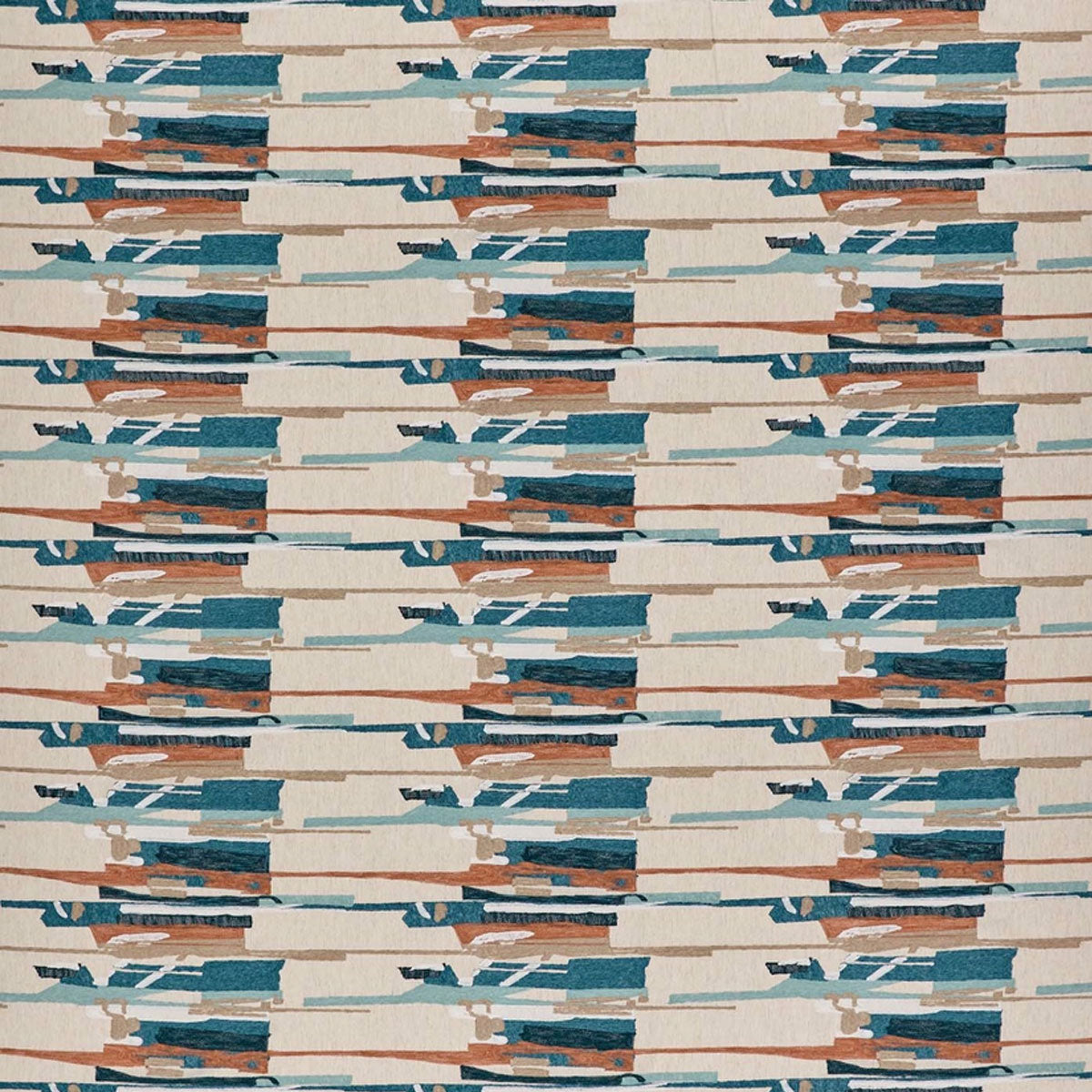 Harlequin Zeal II fabric – Atlantic/Rosewood/Denim (1)