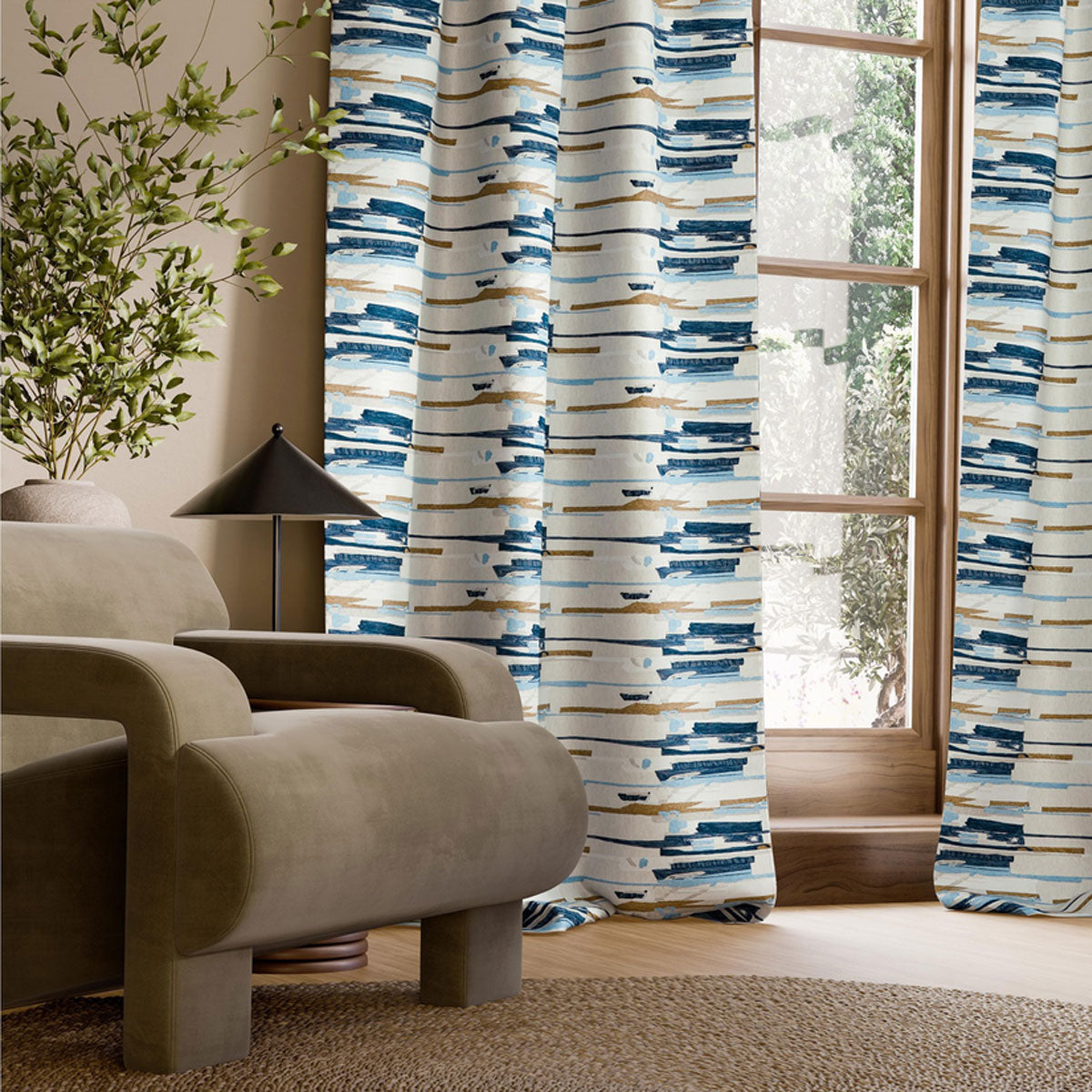 Harlequin Zeal II fabric – Indigo/Julip/Sky/Stone (5)