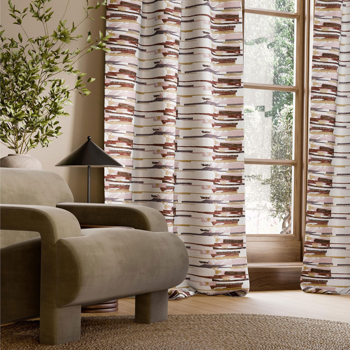 Harlequin Zeal II fabric – Rouge/Julip/Burgundy (3)