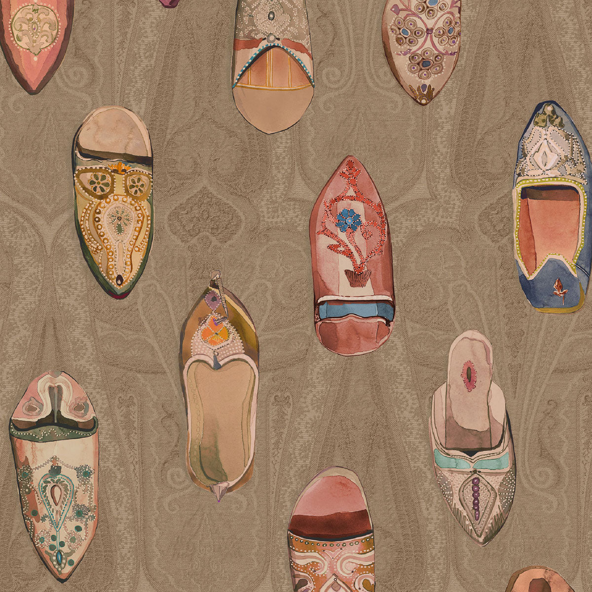 Mulberry Home &#39;Babouches - Antique&#39; Wallpaper