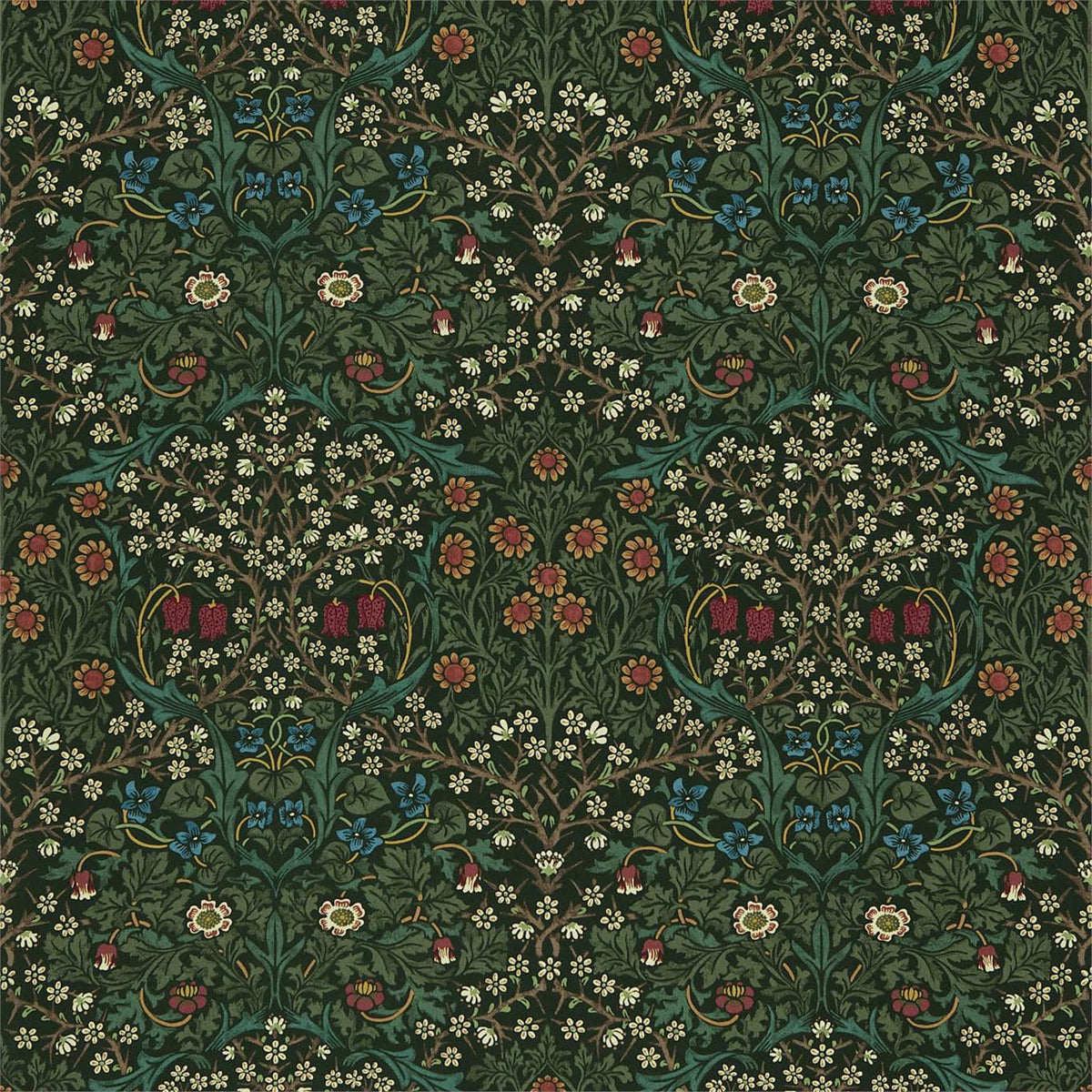 Morris &amp; Co &#39;Blackthorn - Green&#39; Fabric