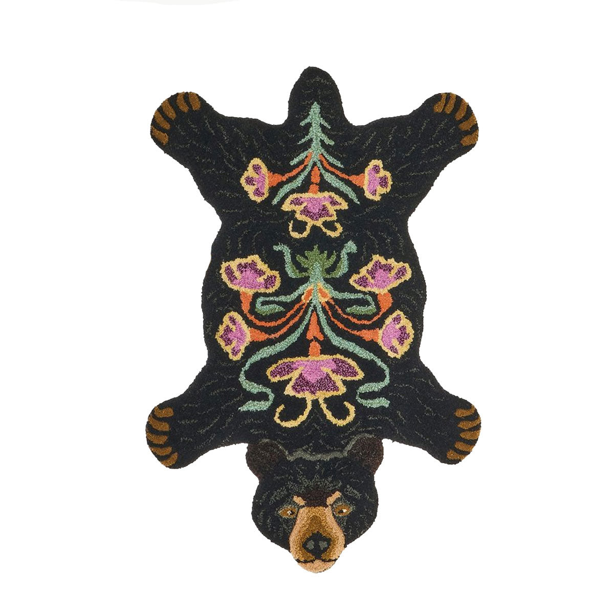 Blooming Black Bear Rug Small - Doing Goods