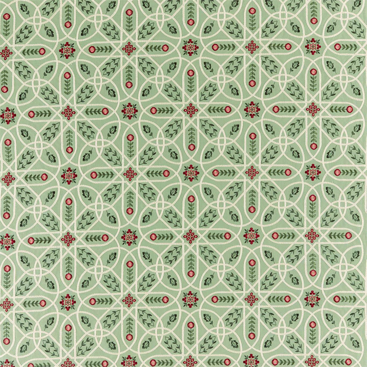 Morris &amp; Co &#39;Brophy Embroidery - Bayleaf&#39; Fabric