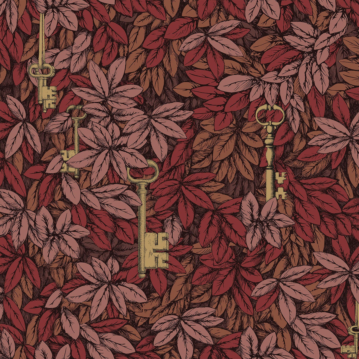 Cole &amp; Son &#39;Chiavi Segrete - Autumnal Leaves&#39; Wallpaper