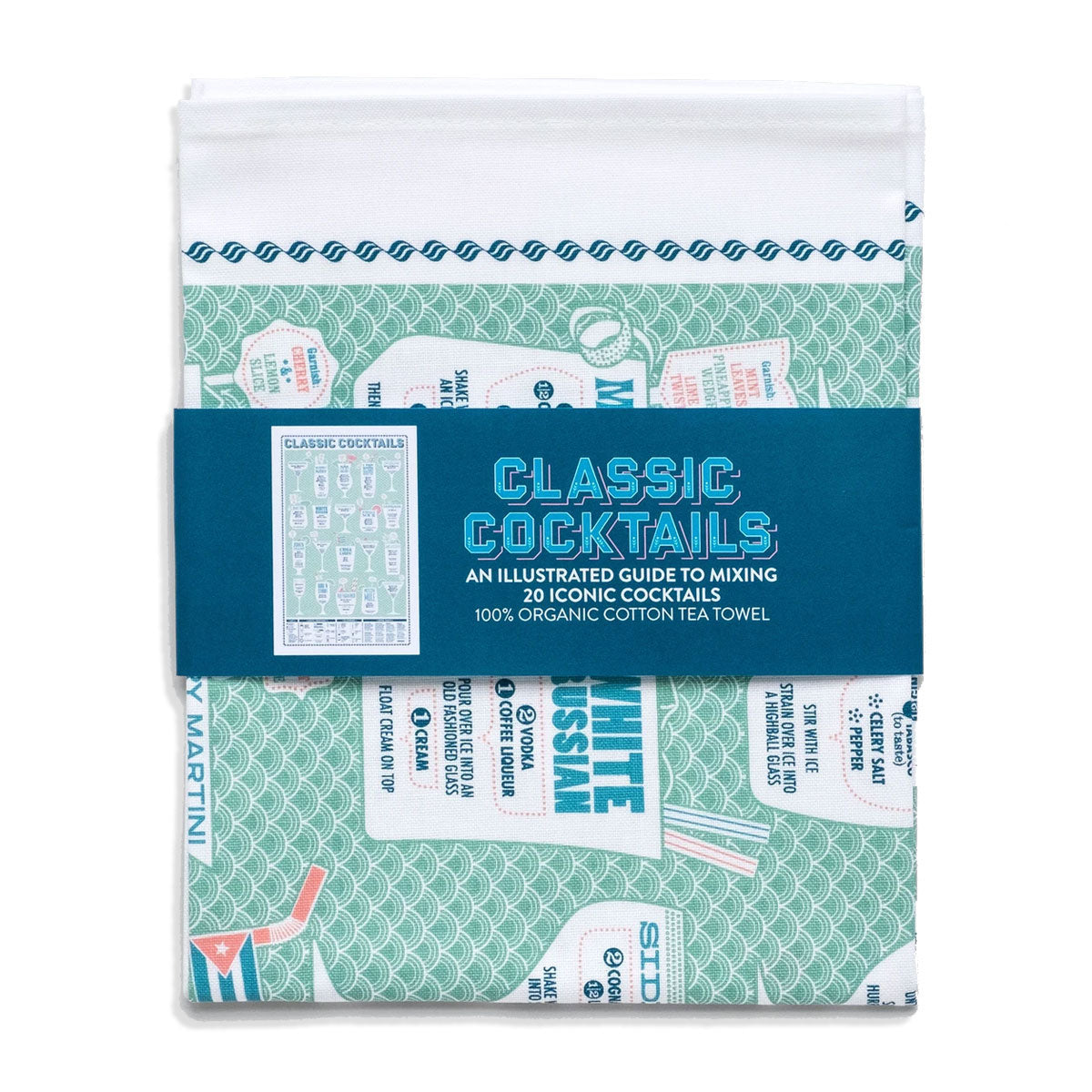 Classic Cocktails Tea Towel