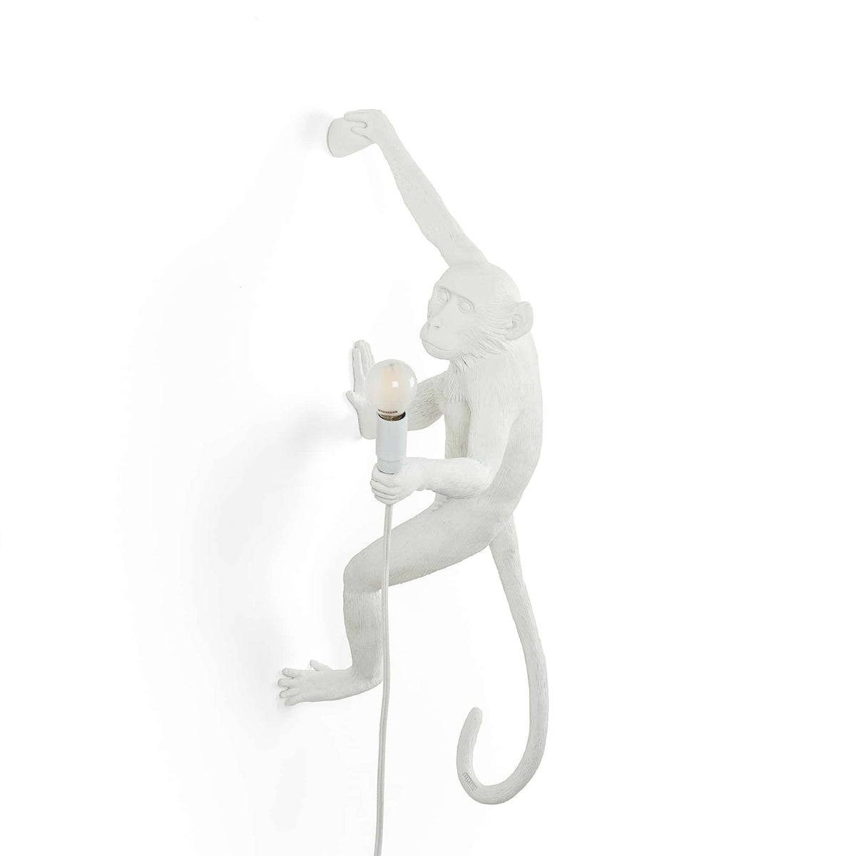 Climbing Monkey Light Right White - Seletti