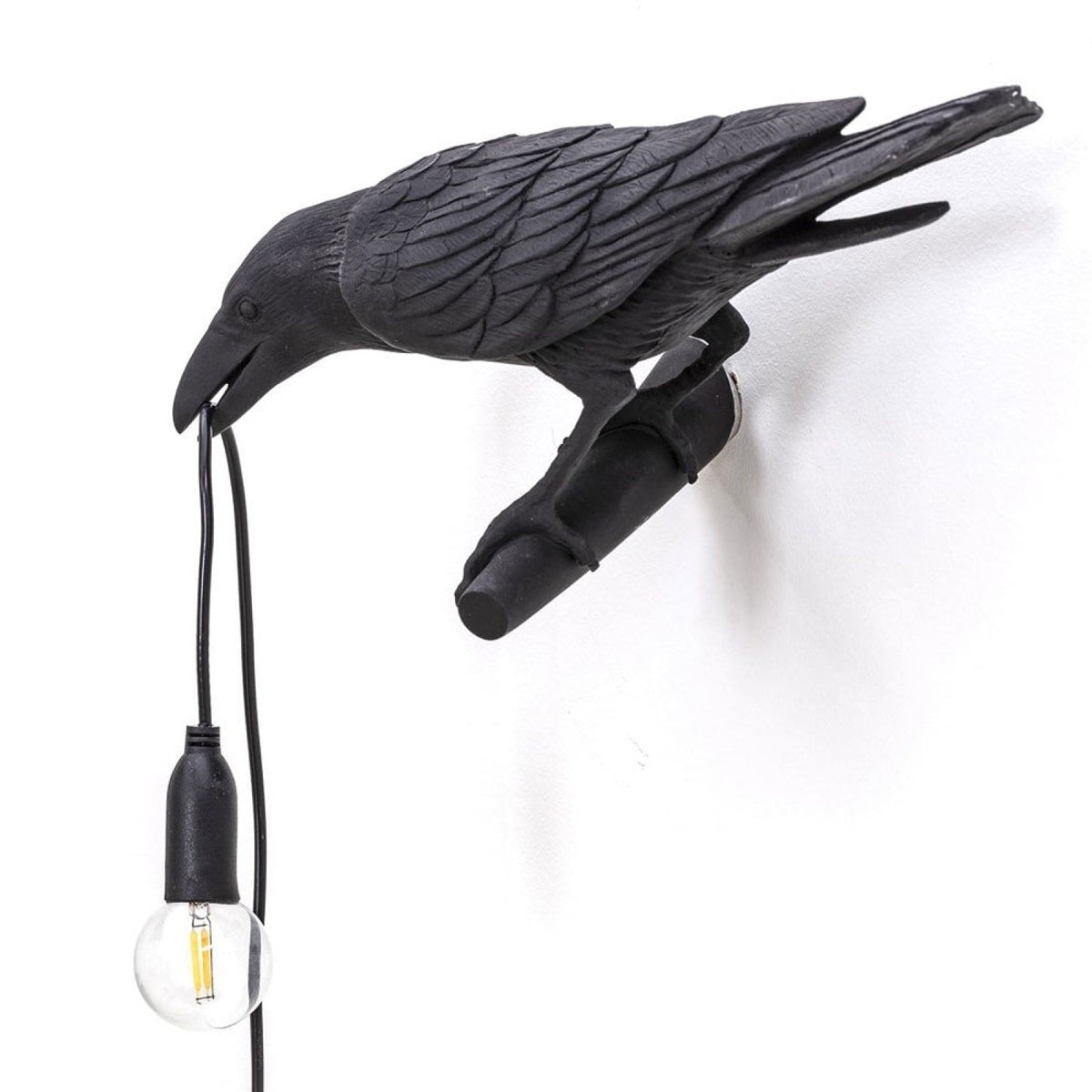 Bird Lamp Black Looking Left - Seletti
