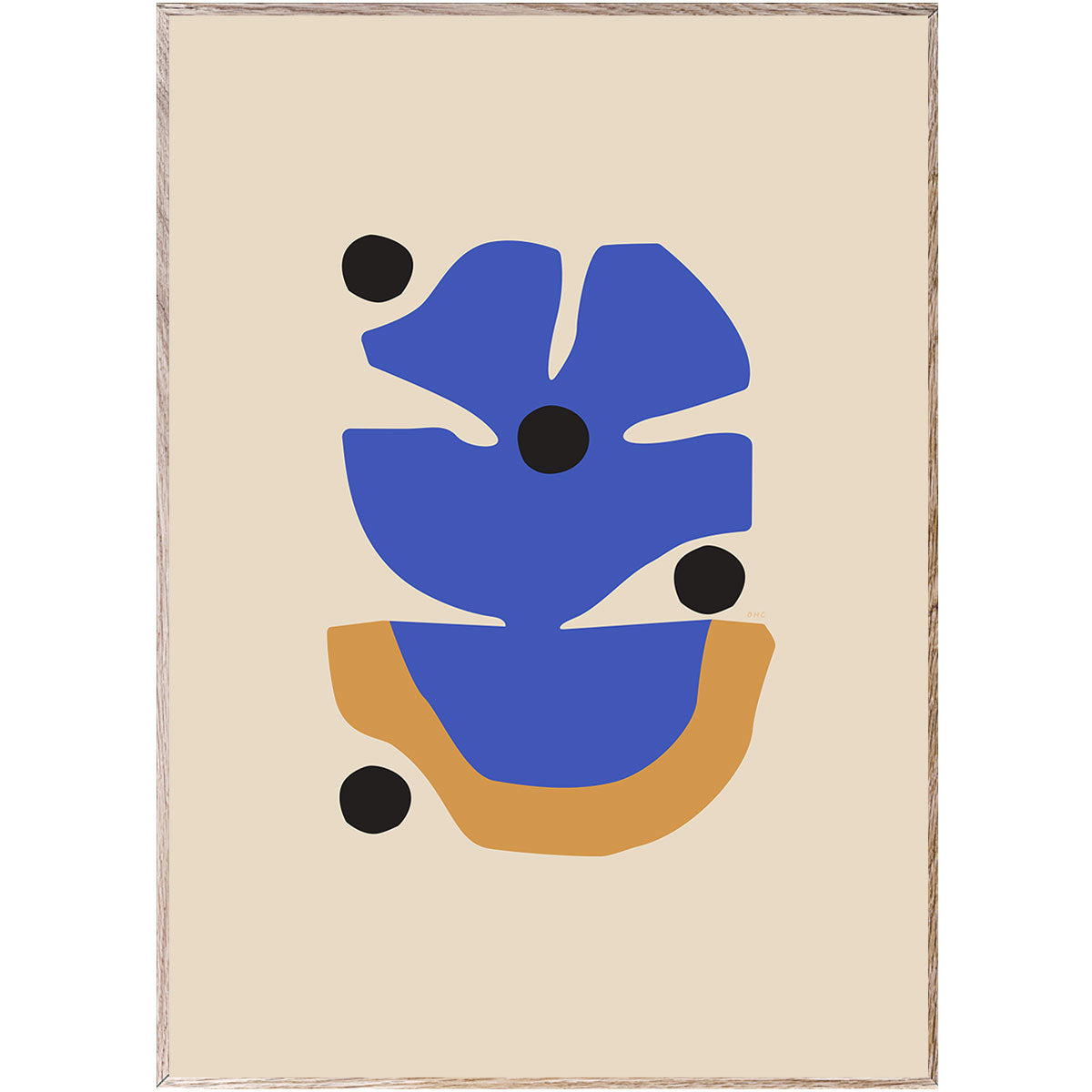 Flor Azul Framed Print by Paper Collective