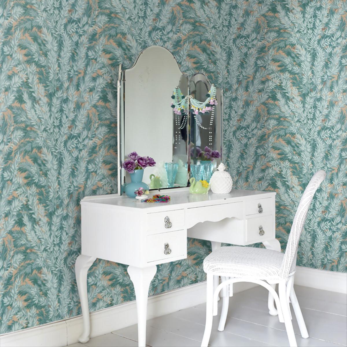 Cole &amp; Son &#39;Florencecourt Print Room Blue&#39; Wallpaper