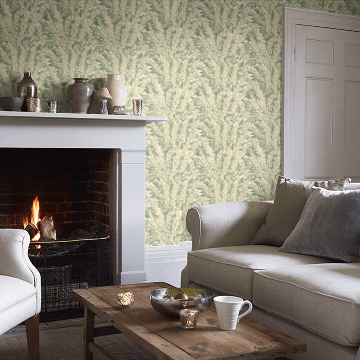 Cole &amp; Son &#39;Florencecourt Olive&#39; Wallpaper
