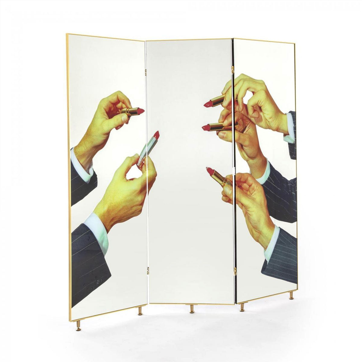 Seletti X Toiletpaper Magazine Folding Screen &#39;Lipsticks&#39;