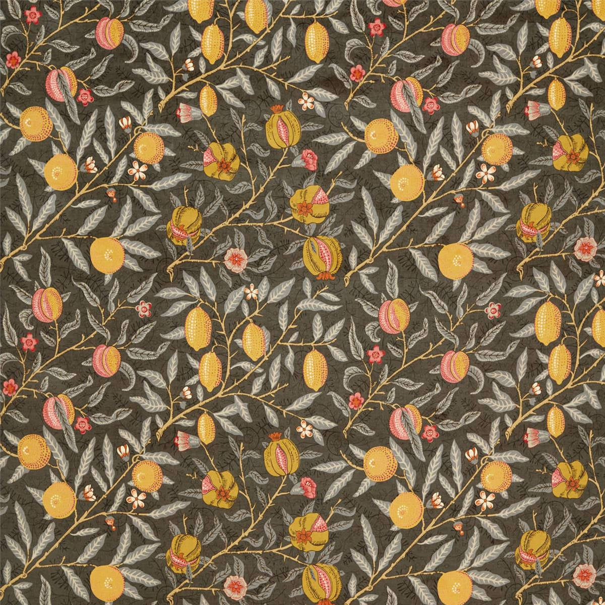 Morris &amp; Co &#39;Fruit Velvet - Wallnut/Bullrush&#39; Fabric
