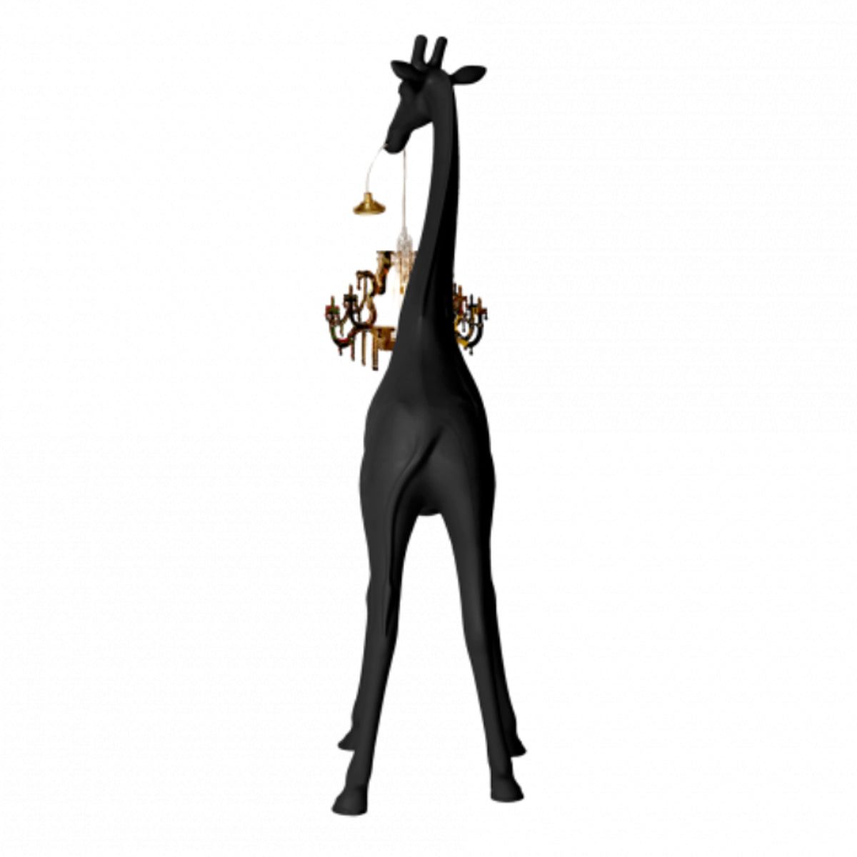 Giraffe In Love Chandelier Black