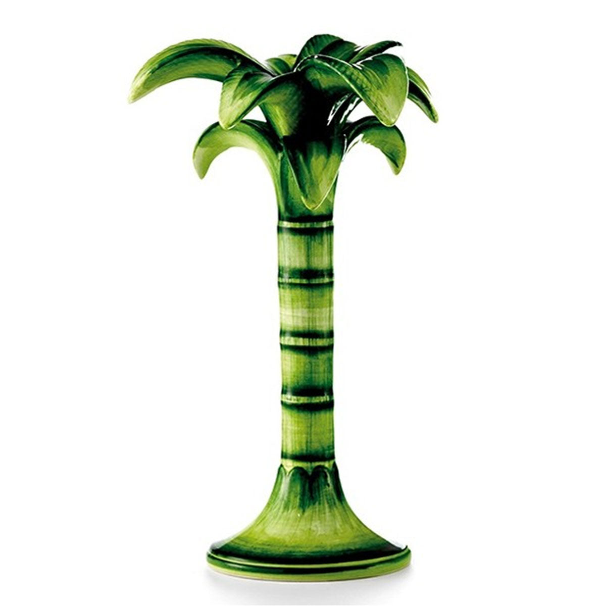 Green Palm Tree Candlestick Holder Medium - Les-Ottomans