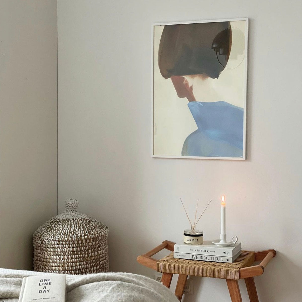 The Blue Cape Framed Print by Paper Collective