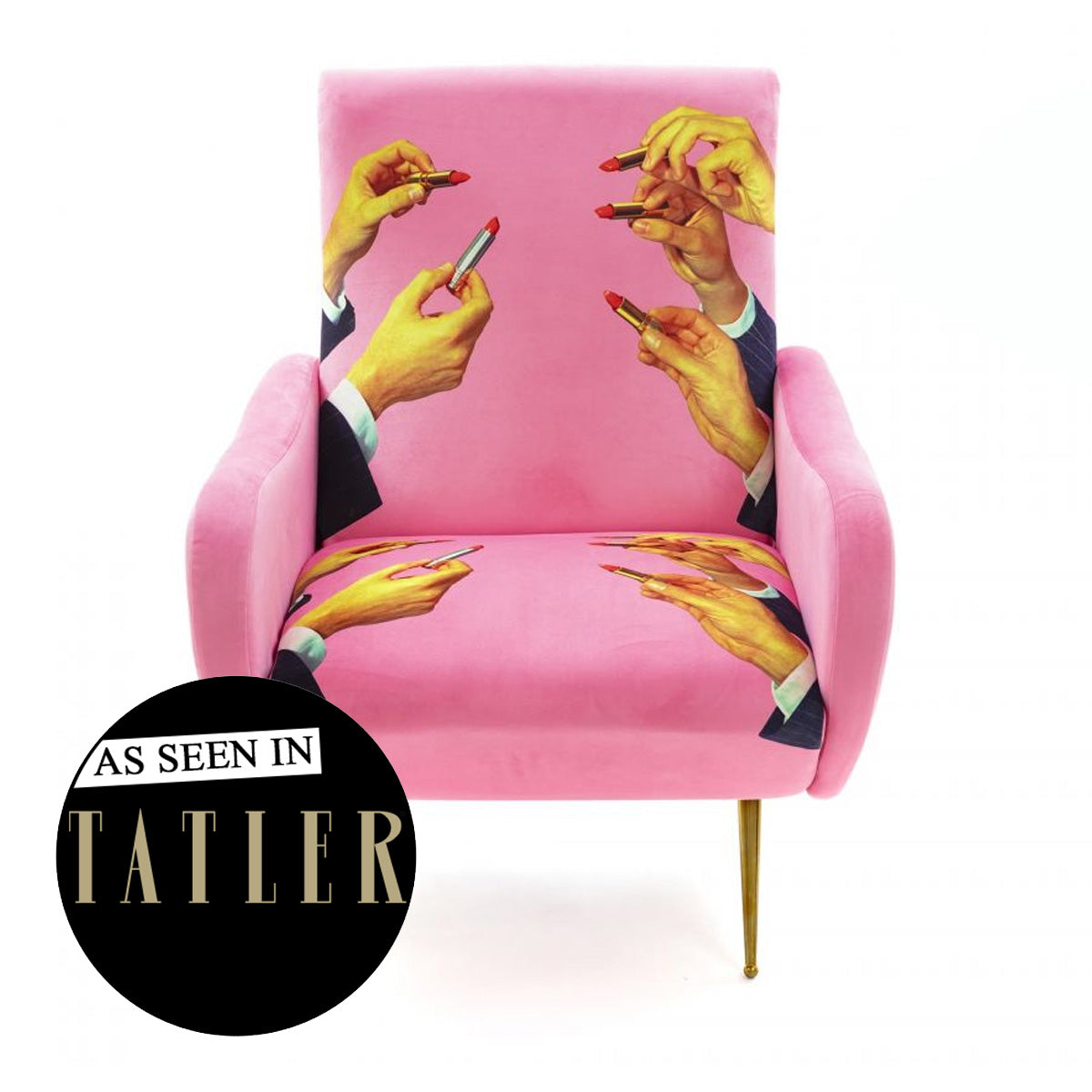 Seletti X Toiletpaper Magazine Armchair &#39;Lipsticks Pink&#39;