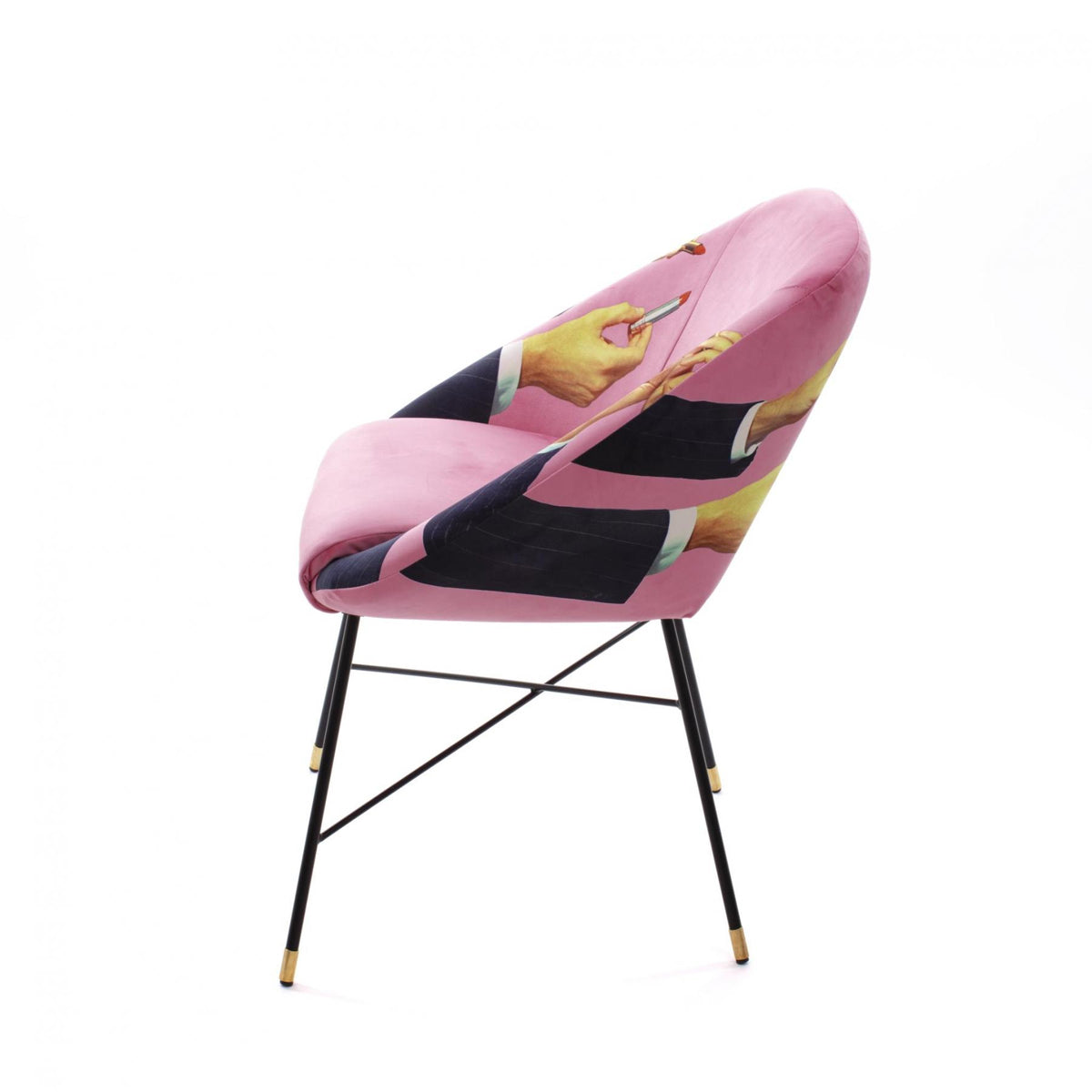 Seletti X Toiletpaper Magazine Padded Chair &#39;Lipstick Pink&#39;