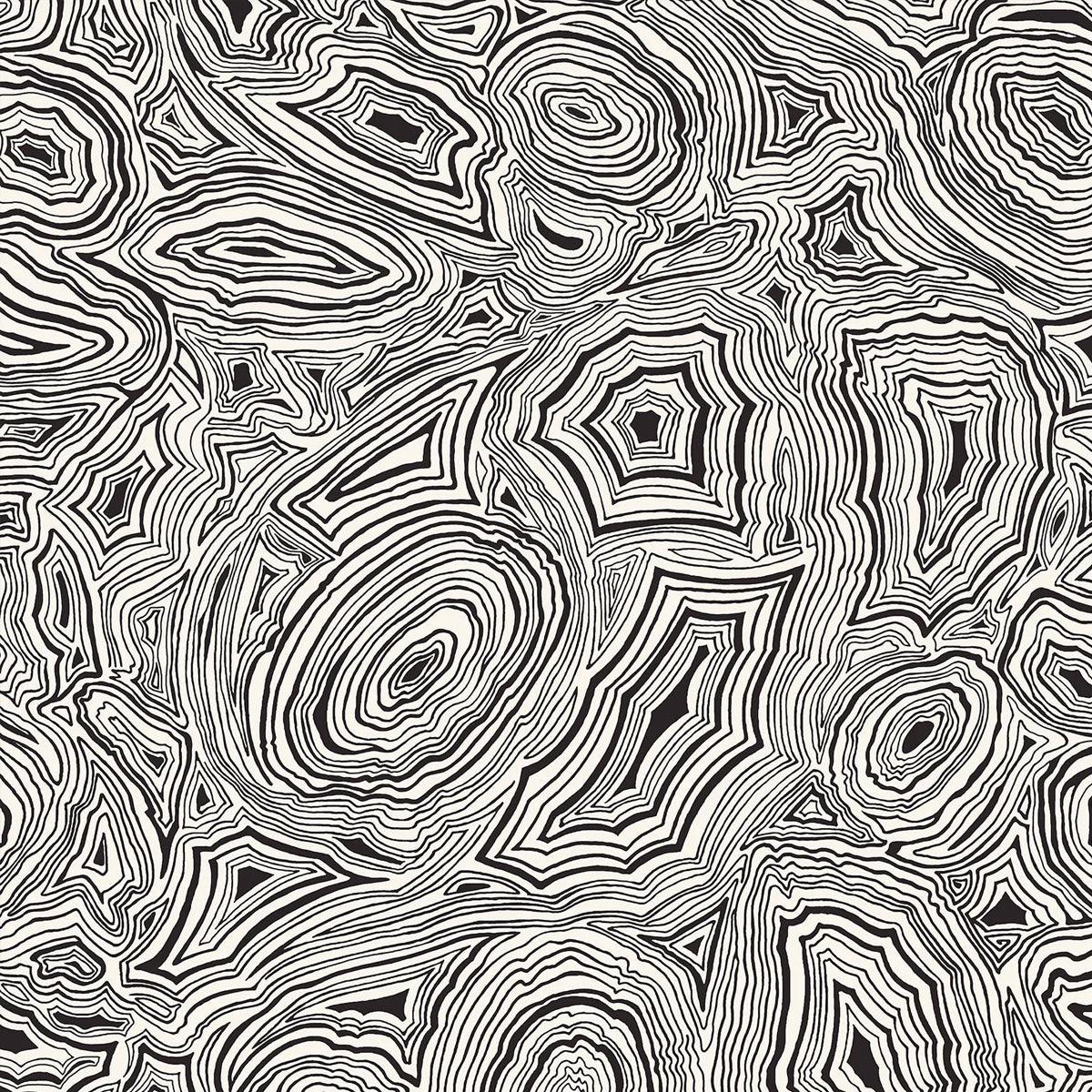 Cole &amp; Son &#39;Malachite - White &amp; Black&#39; Wallpaper