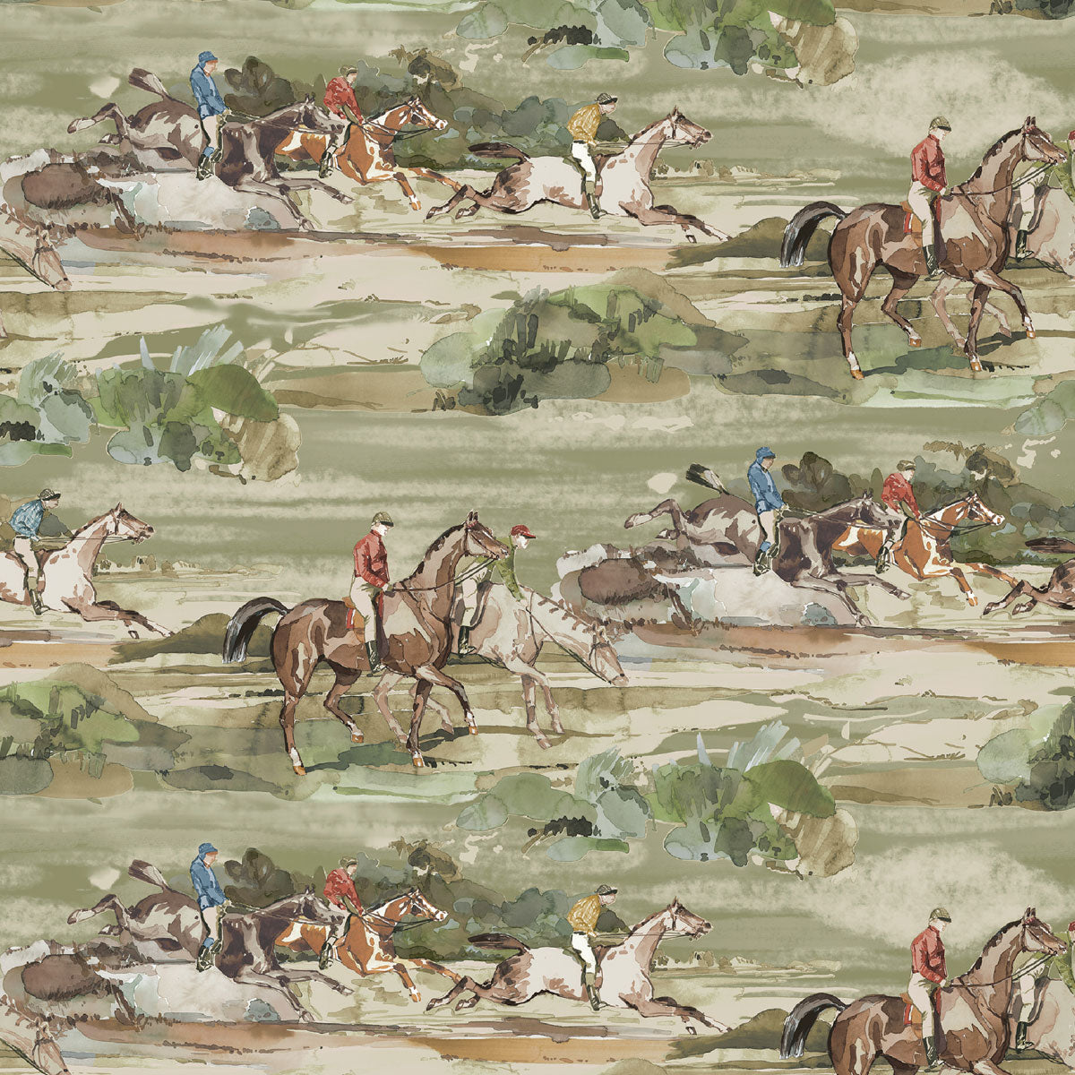 Mulberry Home &#39;Morning Gallop - Antique&#39; Wallpaper