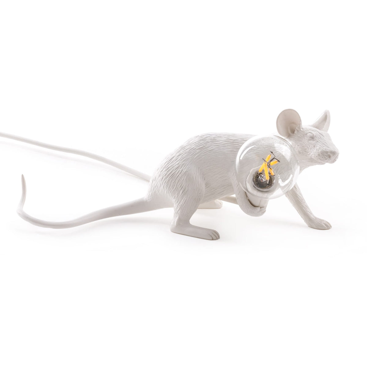 White Mouse Lamp Laying Down - Seletti