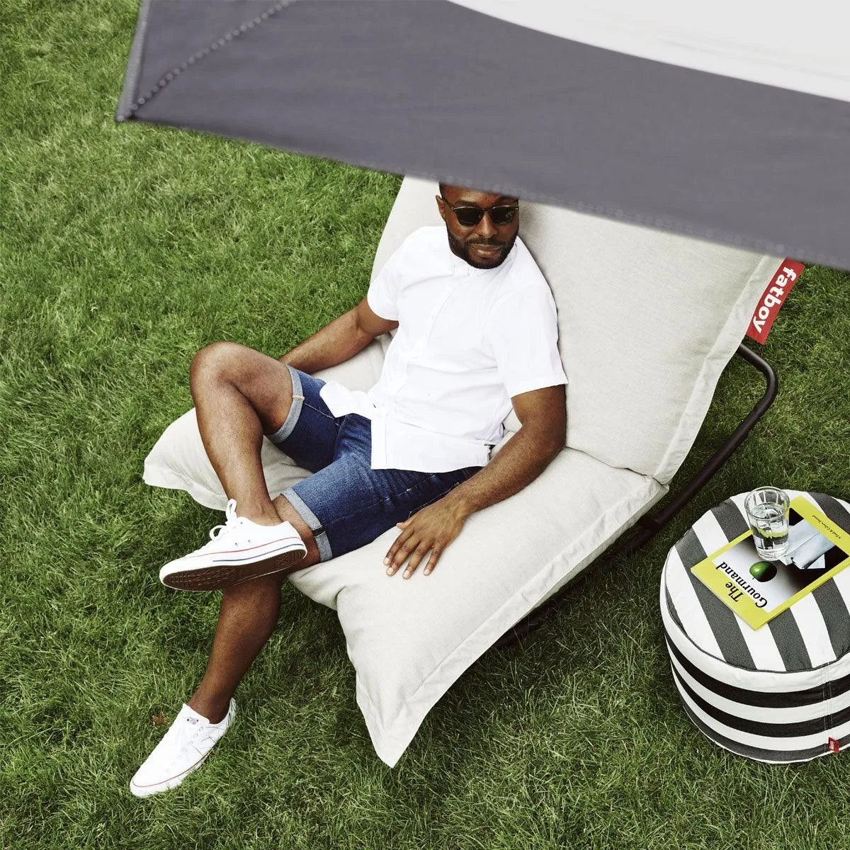 Mm Linen Outdoor Bean Lounger Curve Modern Armless Lounge Bean Bag