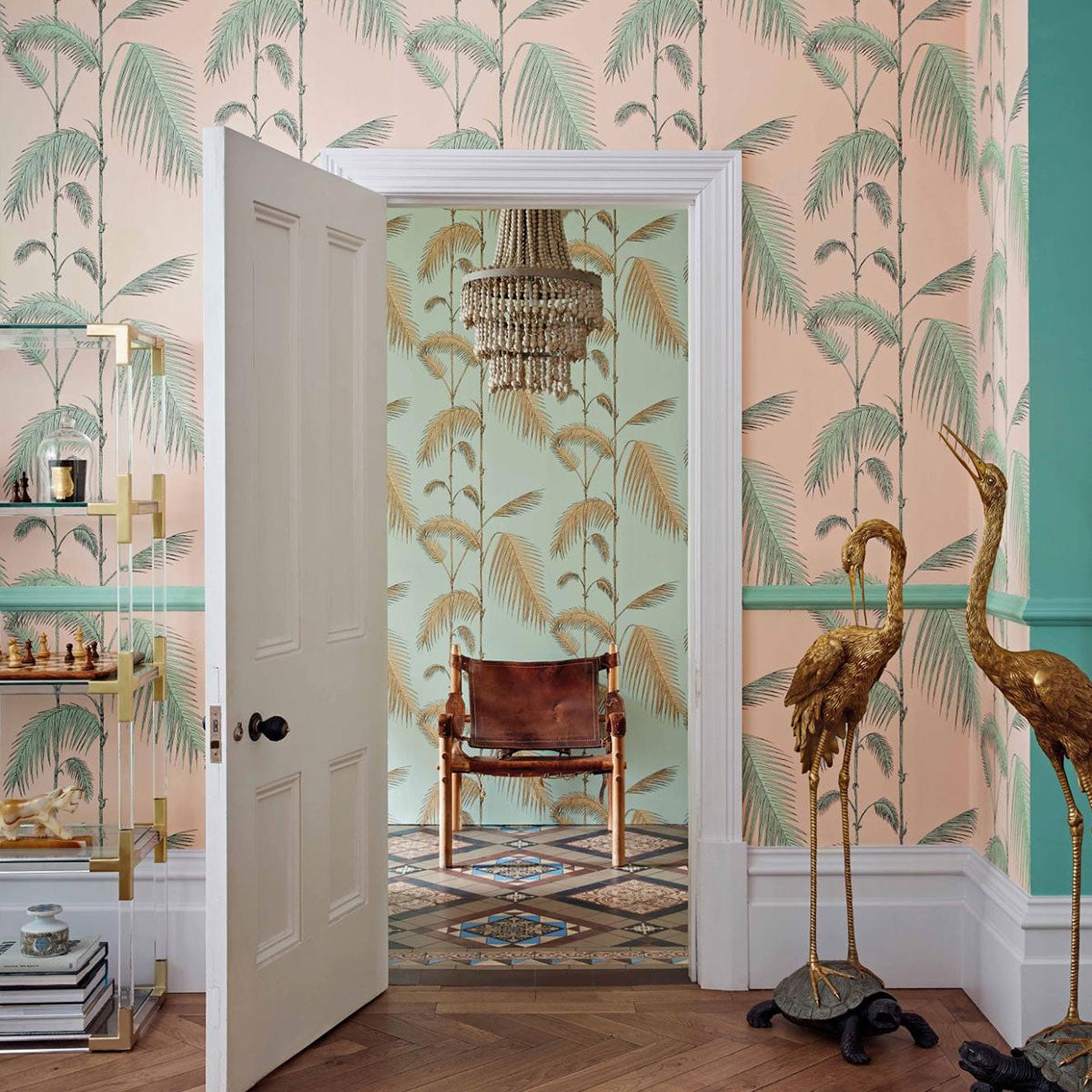 Cole &amp; Son &#39;Palm Leaves - Pink&#39; Wallpaper