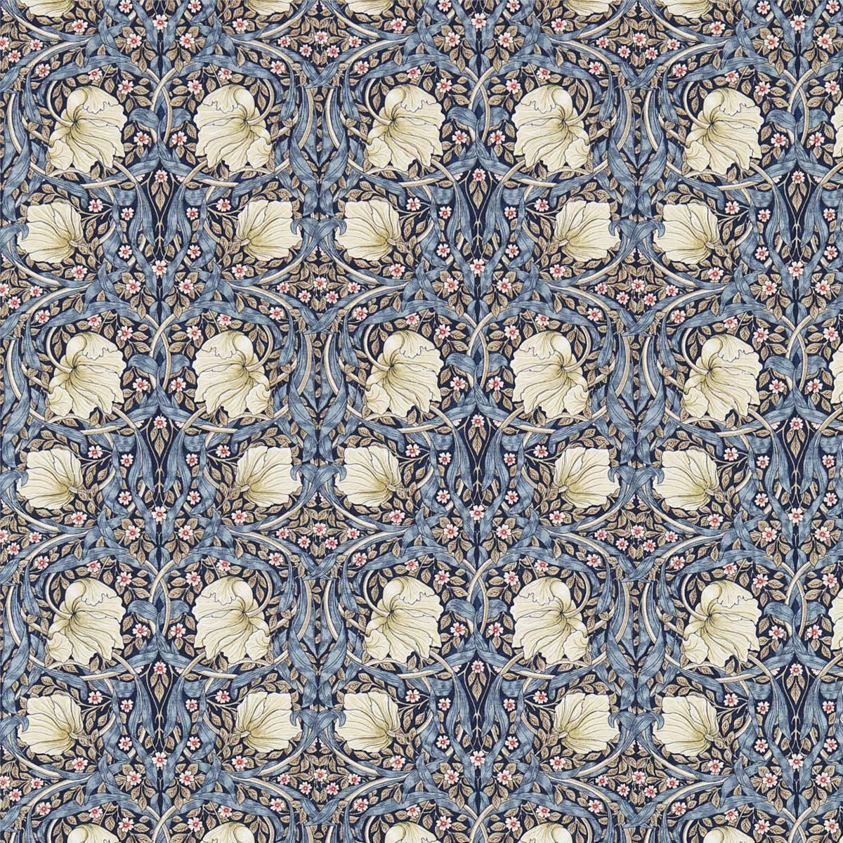 Morris &amp; Co &#39;Pimpernel - Indigo/Hemp&#39; Fabric