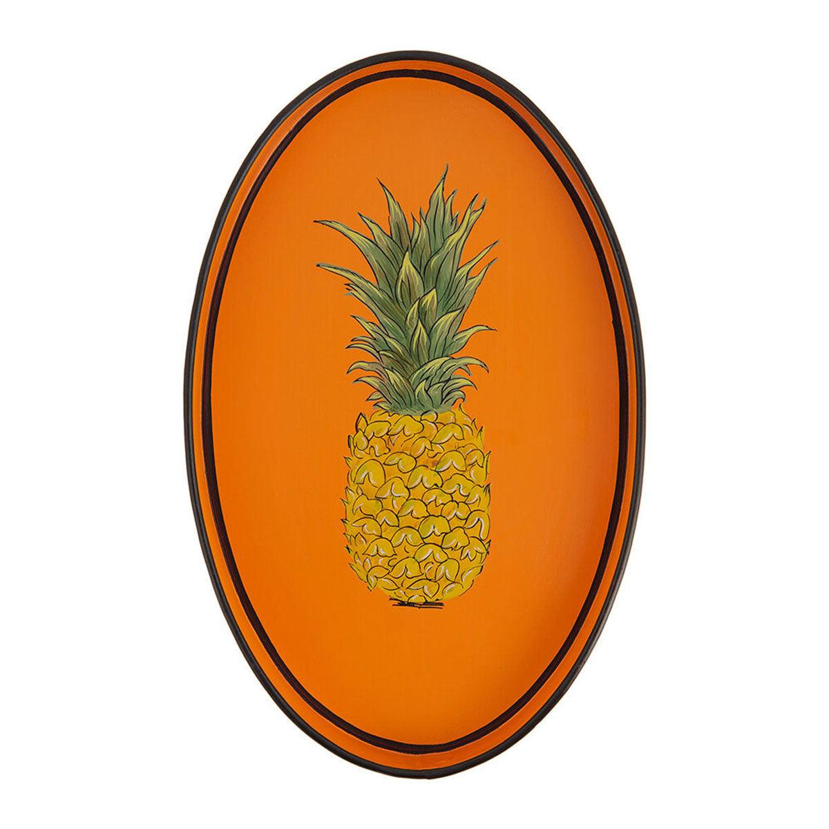 Fauna Hand painted Iron Tray Pineapple - Les-Ottomans