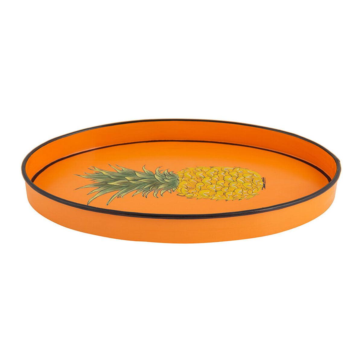 Fauna Hand painted Iron Tray Pineapple - Les-Ottomans