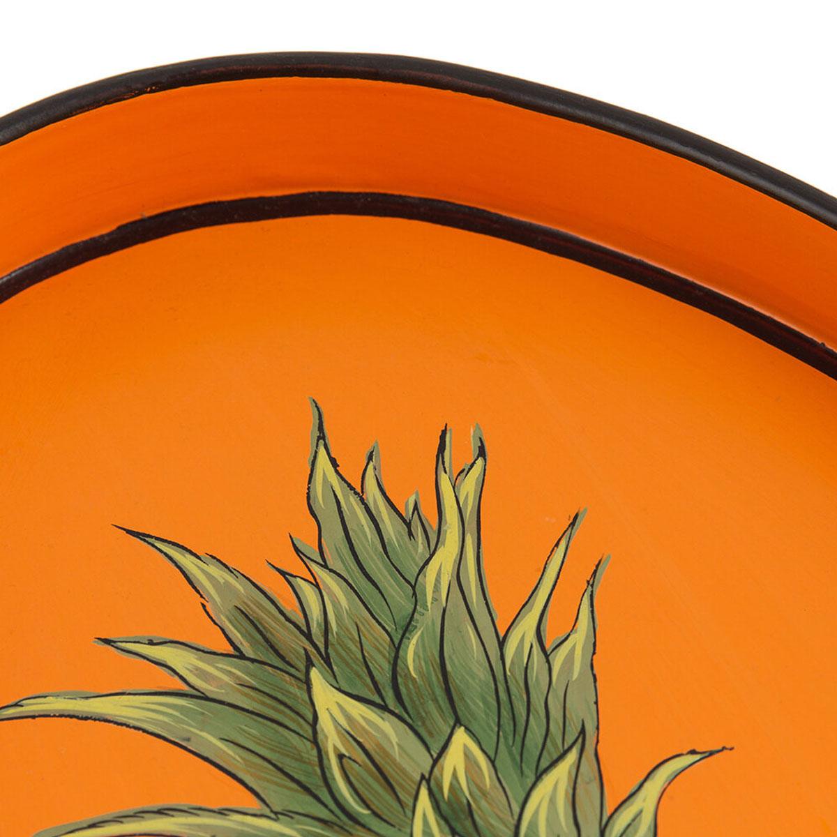 Fauna Hand painted Iron Tray Pineapple - Les-Ottomans