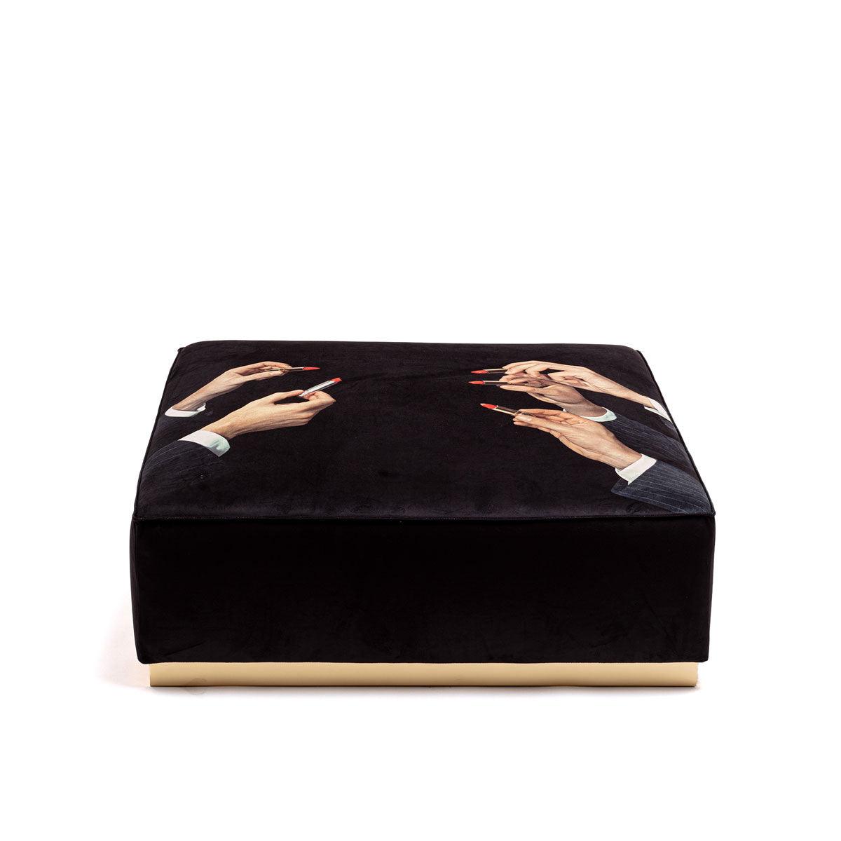 Seletti X Toiletpaper Modular Pouf &#39;Lipsticks Black&#39;