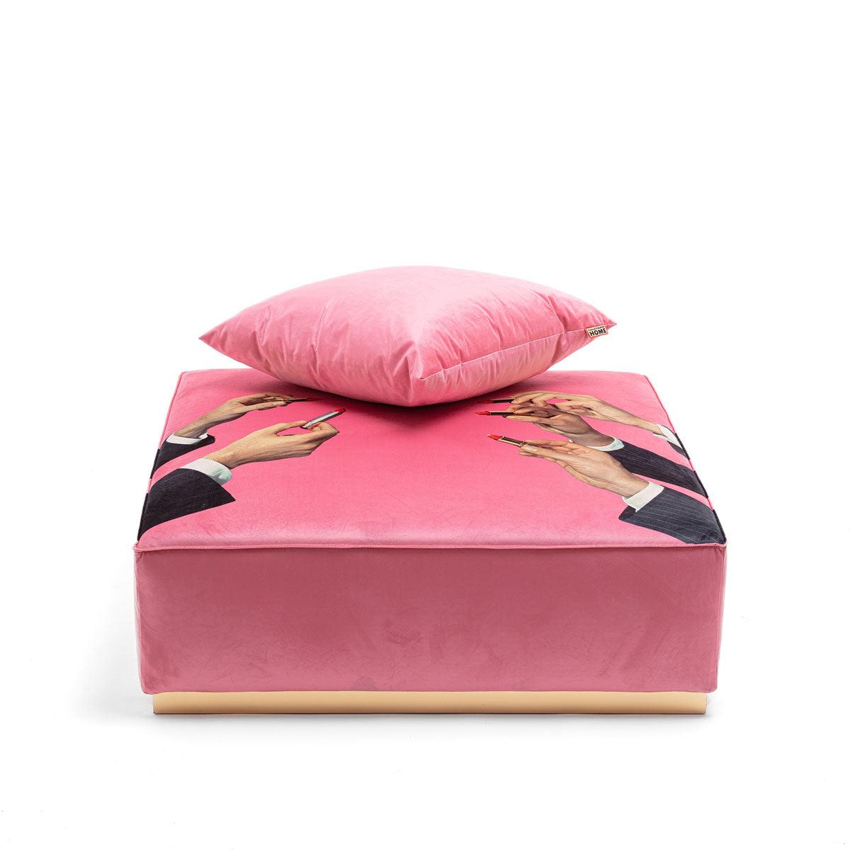 Seletti X Toiletpaper Modular Pouf &#39;Lipsticks Pink&#39;