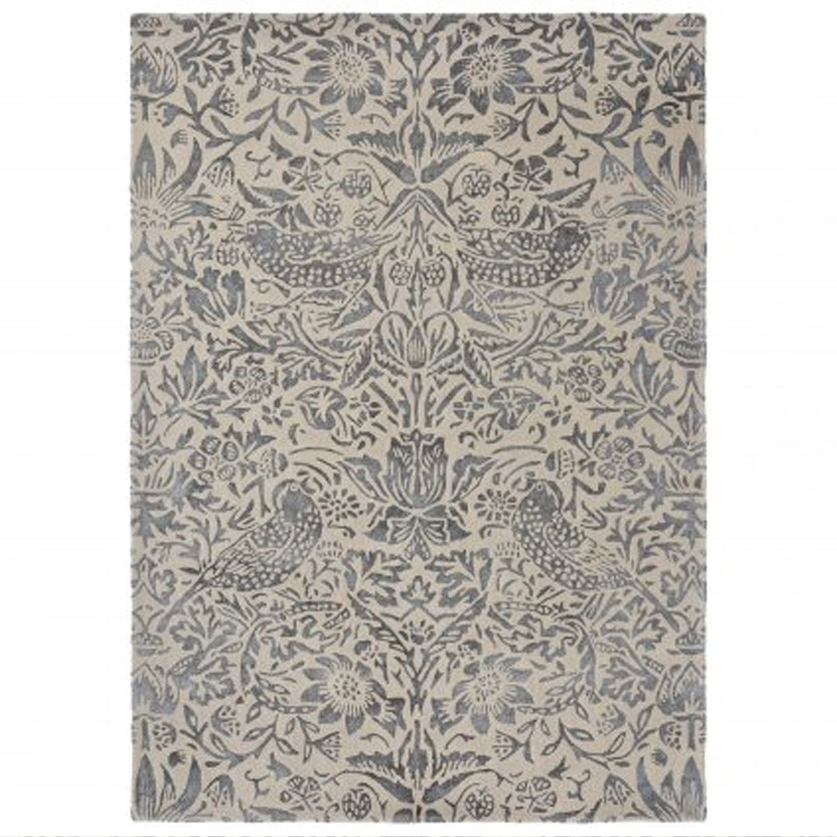 Morris &amp; Co &#39;Pure Strawberry Thief - Ink&#39; Rug