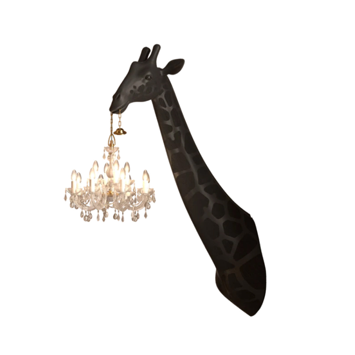 Giraffe In Love Wall Lamp Black