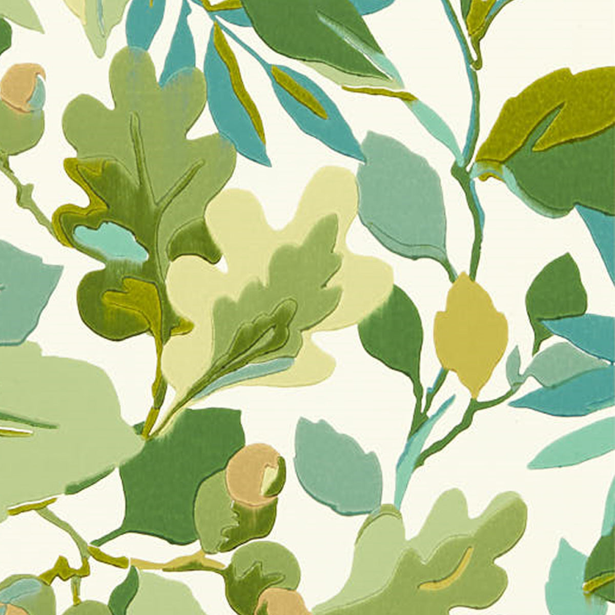 Sanderson &#39;Robin&#39;s Wood - Botanical Green&#39; Wallpaper