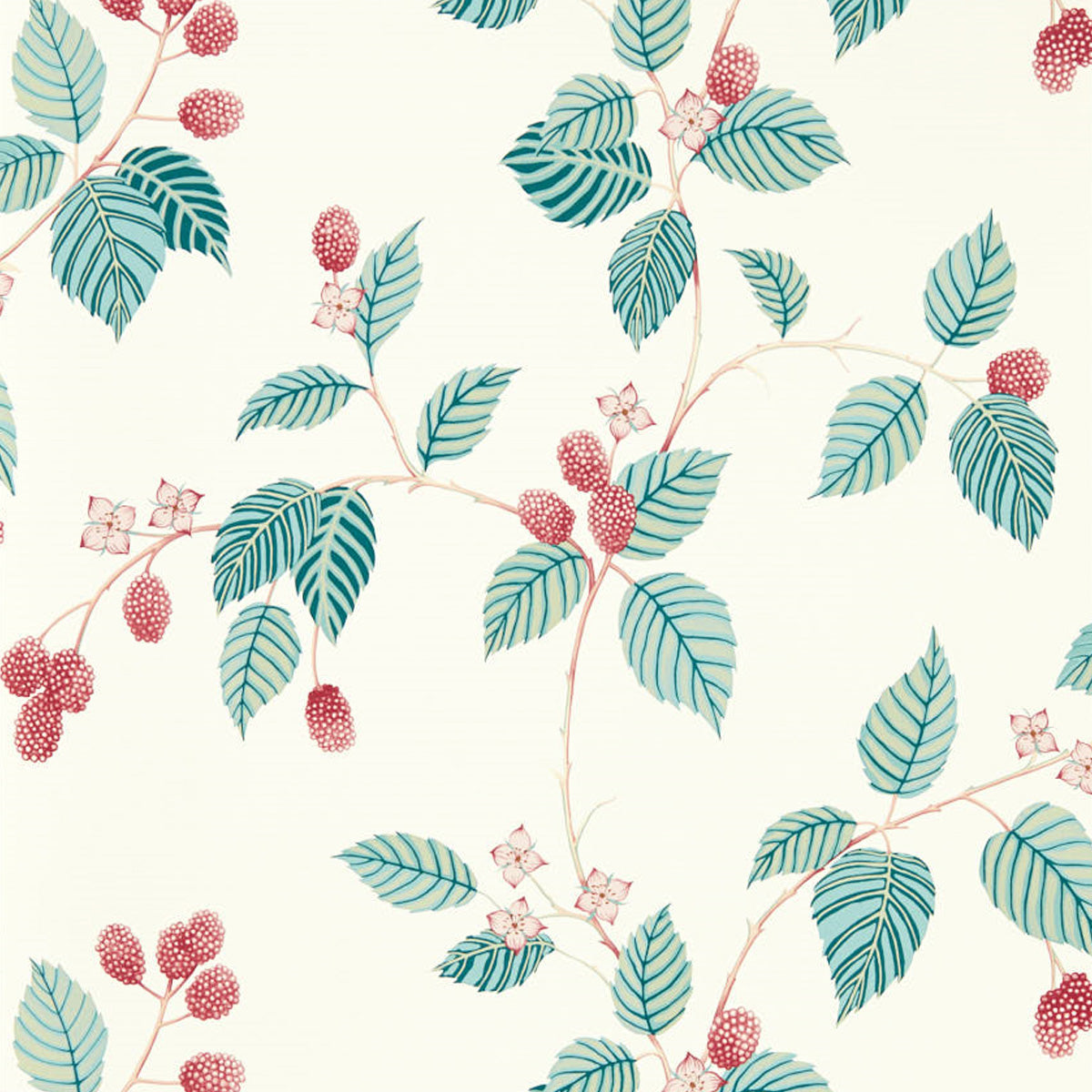Sanderson &#39;Rubus - Raspberry&#39; Wallpaper