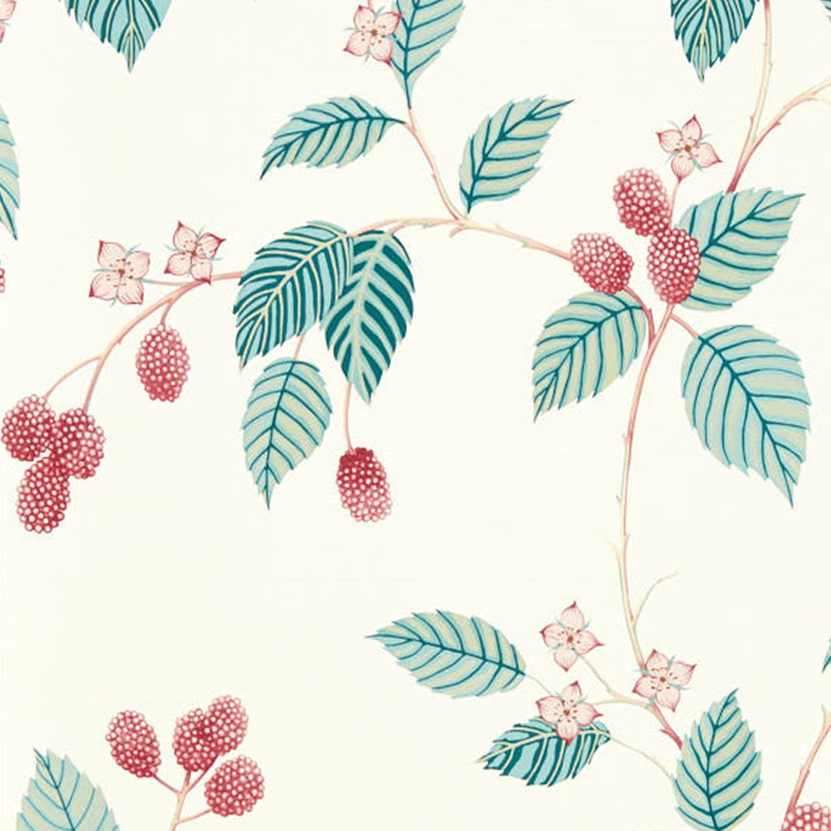 Sanderson &#39;Rubus - Raspberry&#39; Wallpaper