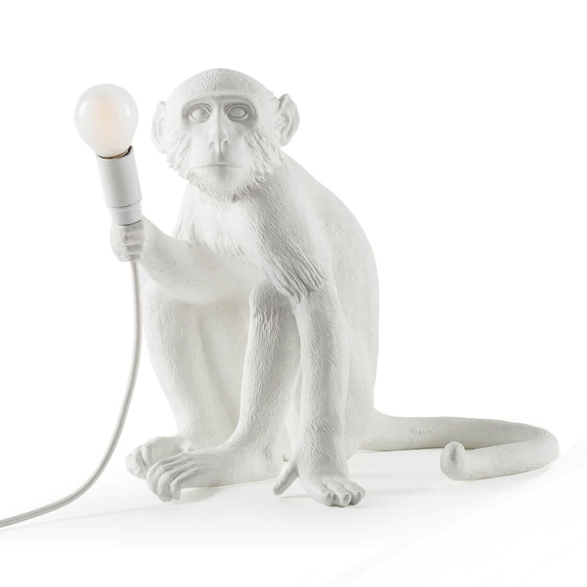 Sitting Monkey Light White