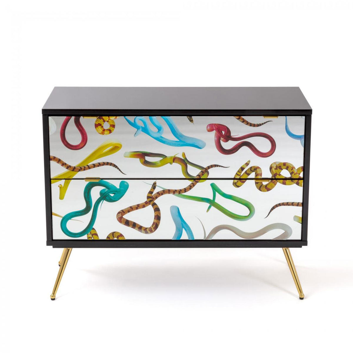 Seletti X Toiletpaper Magazine Chest of 2 Drawers &#39;Snakes&#39;