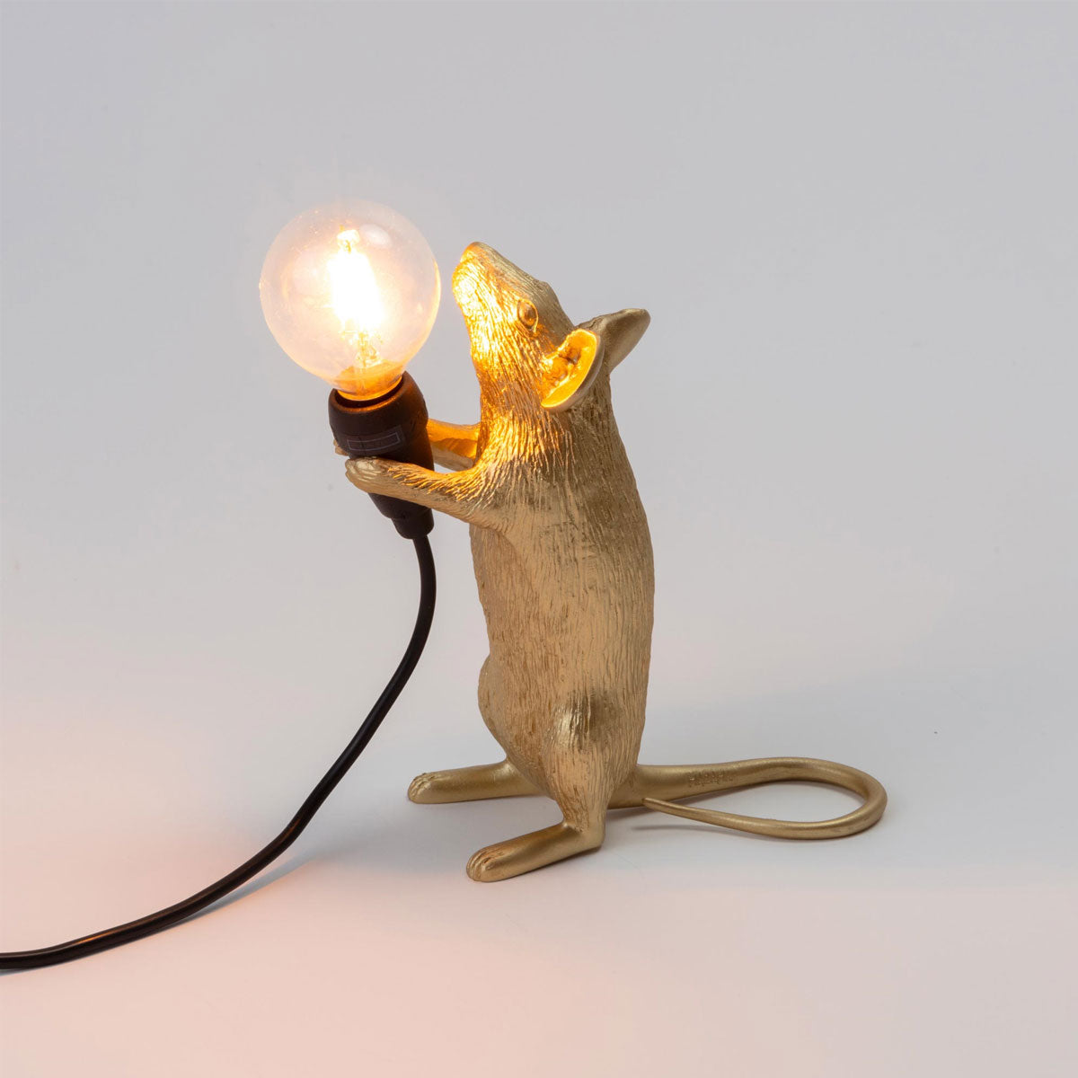 Gold Mouse Lamp Standing